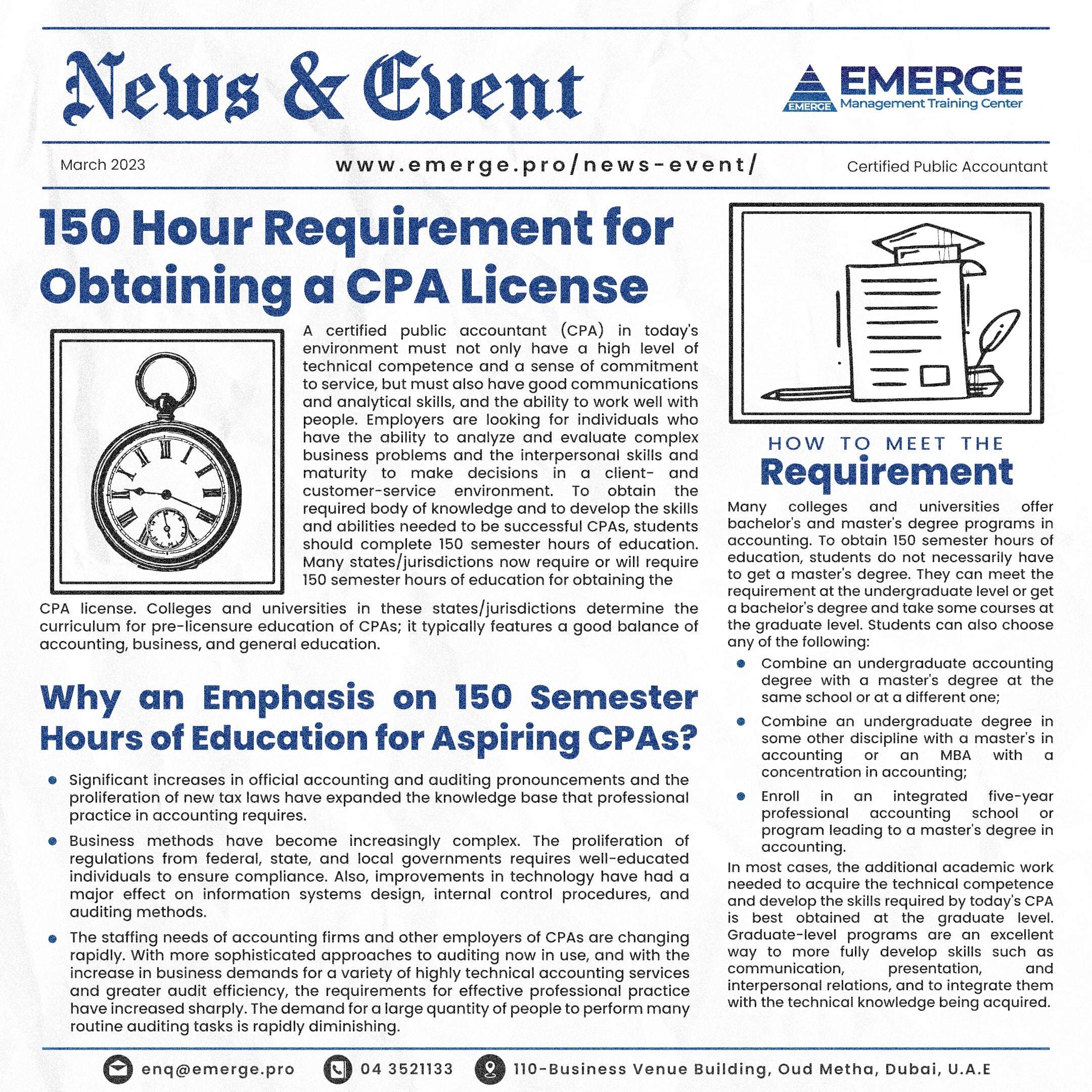 150 Hour Requirement For Obtaining A CPA License Emerge
