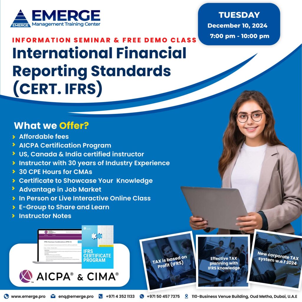 International Financial Reporting System IFRS Dubai UAE