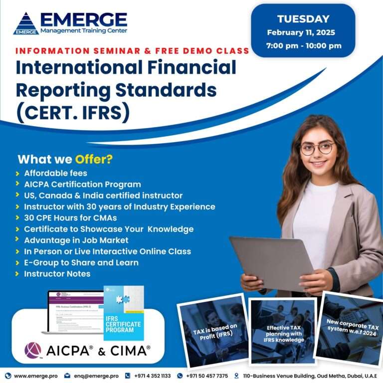 International Financial Reporting System IFRS Dubai UAE