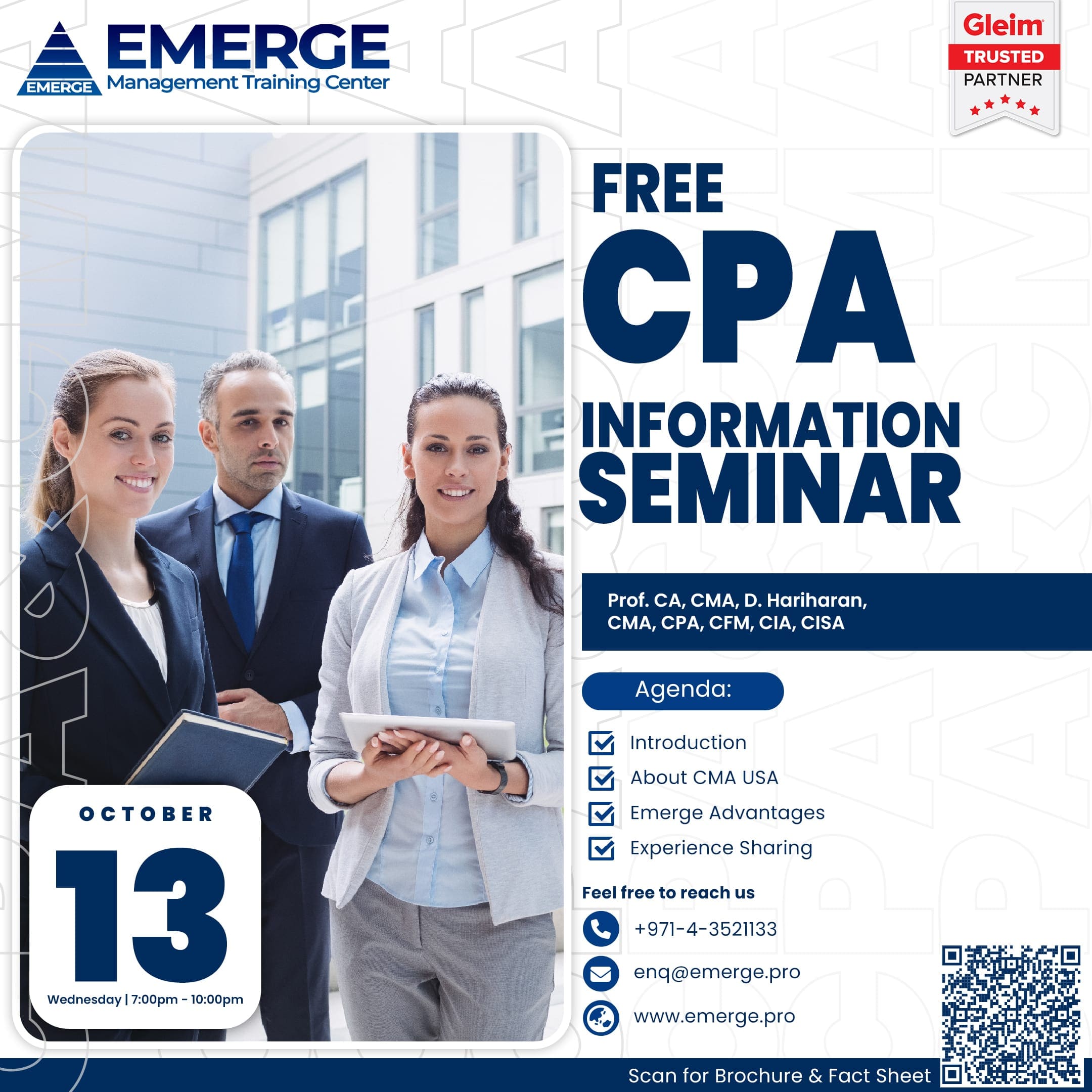 Free CPA Information Seminar Oct 13 2024, Dubai, UAE