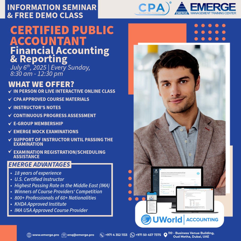 Cpa exam preparation classes in dubai for july intake
