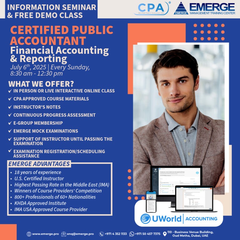 Cpa exam preparation classes in dubai for july intake