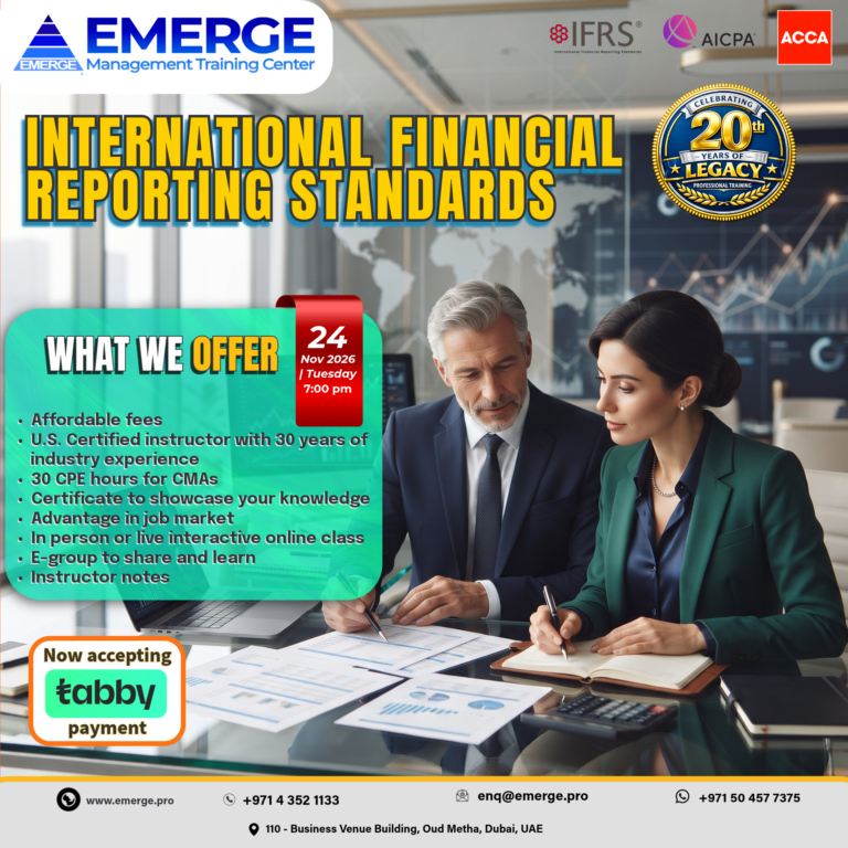 IFRS training new batch starting November 24 at EMTC